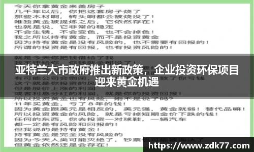 亚特兰大市政府推出新政策，企业投资环保项目迎来黄金机遇