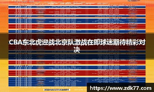 CBA东北虎迎战北京队激战在即球迷期待精彩对决